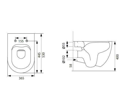 Чаша подвесного унитаза Allen Brau Reality 4.32006.31 черный матовый