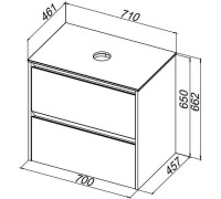 Столешница Allen Brau Activity 70 1.35021.AL акриловый камень альба