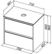 Столешница Allen Brau Activity 70 1.35021.AL акриловый камень альба