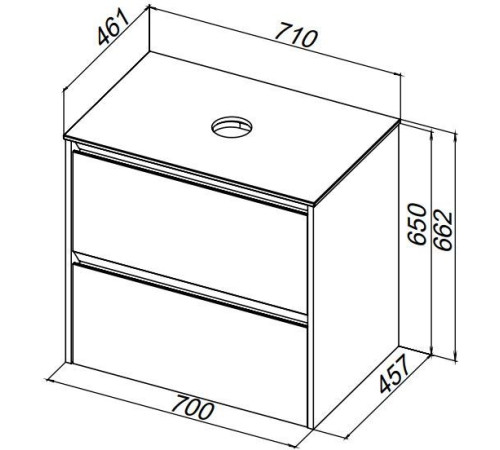 Столешница Allen Brau Activity 70 1.35021.AL акриловый камень альба