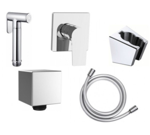 Набор смесителя с гигиеническим душем Aquanet Static 1.03 (с внутренней частью)