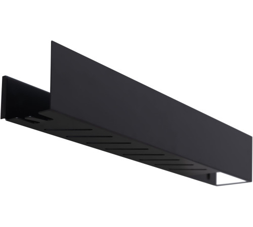 Полка Aquanet Магнум Н 70x12 черная матовая, с крючками