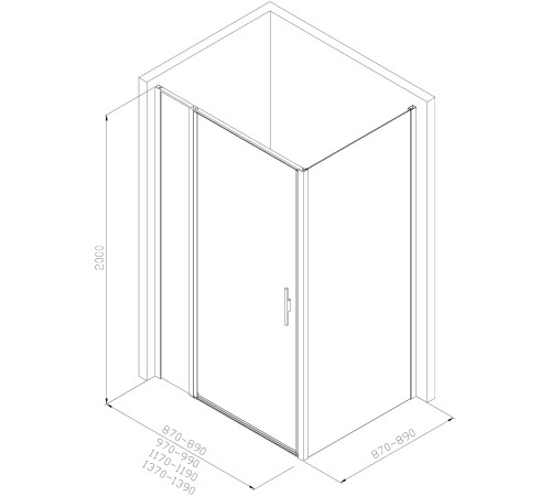 Душевой уголок Allen Brau Priority 120x90 3.31009.BBA + 3.31018.BBA черный браш