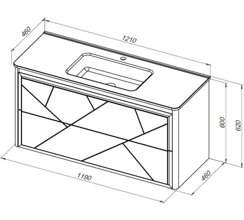 Тумба под раковину Allen Brau Paris 120 1.360003.WM белый матовый