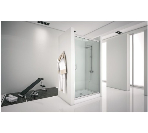 Душевая дверь Aquanet Alfa NAA6121 140, прозрачное стекло