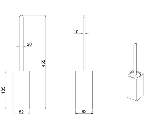 Ершик для унитаза Allen Brau Infinity 6.21009-31 черный матовый