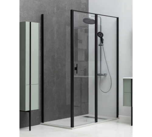 Душевой уголок Allen Brau Priority 100x80 3.31006.BBA + 3.31015.BBA черный браш