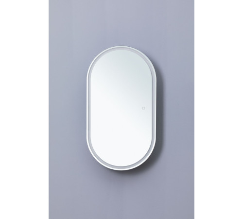 Зеркальный шкаф Aquanet Монте 50 белый, с LED подсветкой