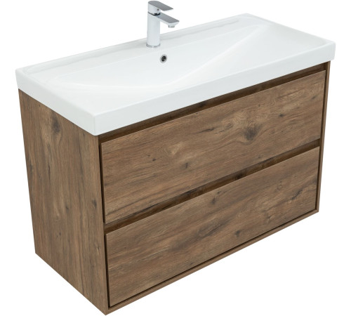 Тумба под раковину Aquanet Милан 100 дуб рустикальный