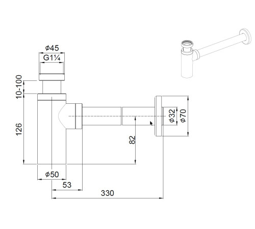 Сифон для раковины Allen Brau Priority 5.31025-31 черный матовый