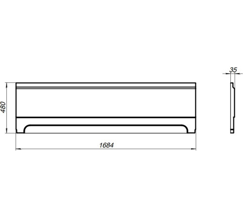 Фронтальный экран Aquanet Extra 160