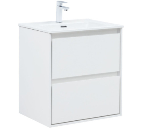 Тумба под раковину Aquanet Милан 60 белый глянец