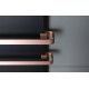 Полотенцесушитель электрический Allen Brau Infinity 120x44 с рейлингом 2.0 и креплением, медь браш