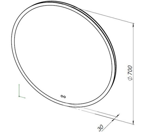 Зеркало Aquanet Арт 70 RGB LED