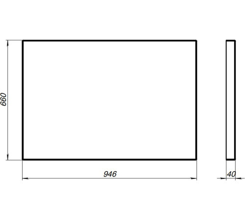 Боковой экран Aquanet Vega 100
