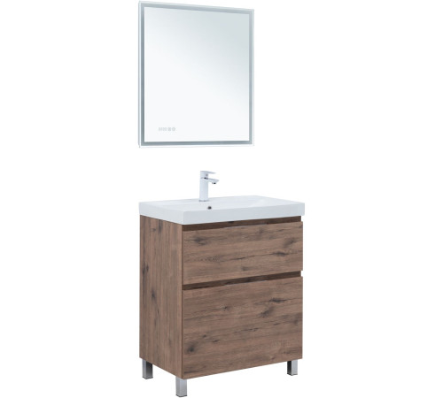 Тумба под раковину Aquanet Алвита New 70 напольная, дуб веллингтон табак