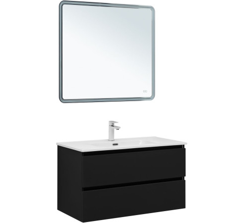 Тумба под раковину Aquanet Вега 2.0 90 черный