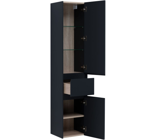 Шкаф-пенал Aquanet Бруклин 35 антрацит матовый