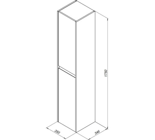 Шкаф-пенал Aquanet Nova Lite 35 белый