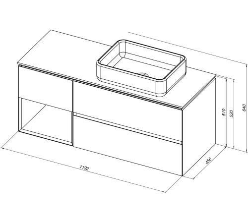 Тумба под раковину Allen Brau Infinity 120 1.21007.NO R дуб