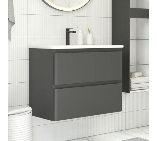 Тумба под раковину Aquanet Эмбер 60 черный матовый