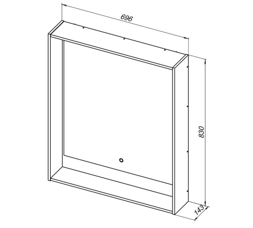 Зеркало Aquanet Милан 70 дуб рустикальный