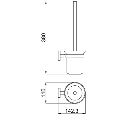 Ершик для унитаза Allen Brau Priority 6.31008-31 белый/черный матовый