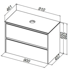 Столешница Allen Brau Activity 90 1.35023.AL акриловый камень альба