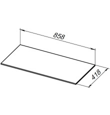 Столешница Allen Brau Liberty 90 1.330012.G графит