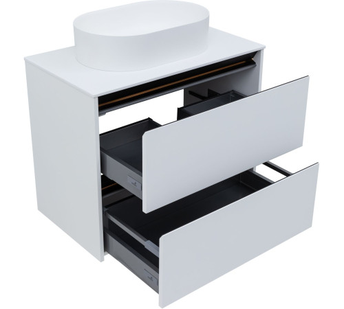 Тумба под раковину Allen Brau Activity 80 1.34004.WM белый матовый/черный браш