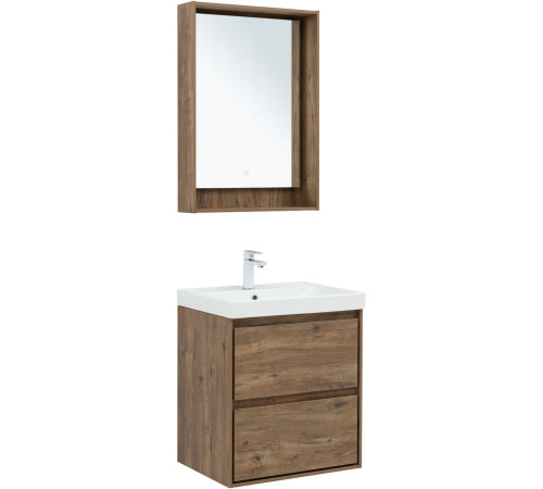 Тумба под раковину Aquanet Милан 60 дуб рустикальный