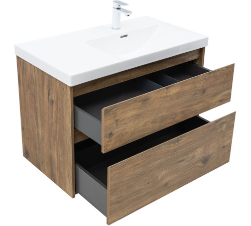 Тумба под раковину Aquanet Nova Lite 2.0 90 дуб рустикальный, правая