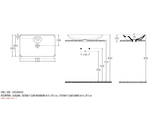 Раковина накладная Allen Brau Fantasy 65 4.11017.20 белый глянец
