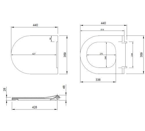 Крышка-сиденье для унитаза Allen Brau Priority 4.31004.20 белый глянец