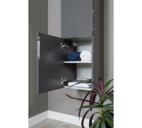 Шкаф-пенал Aquanet Алвита 35 L серый антрацит