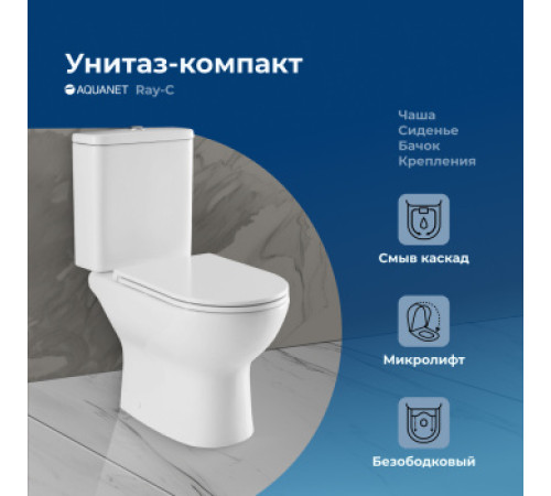 Чаша напольного унитаза Aquanet Ray-C