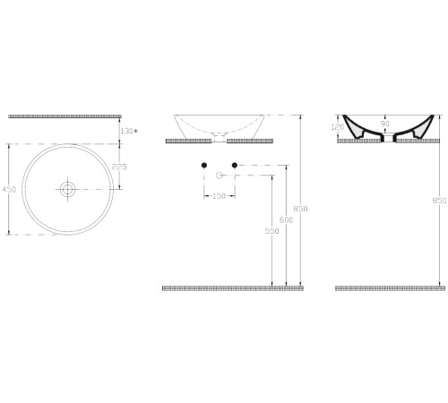 Раковина Allen Brau Fantasy 45 4.11019.20 белый глянец