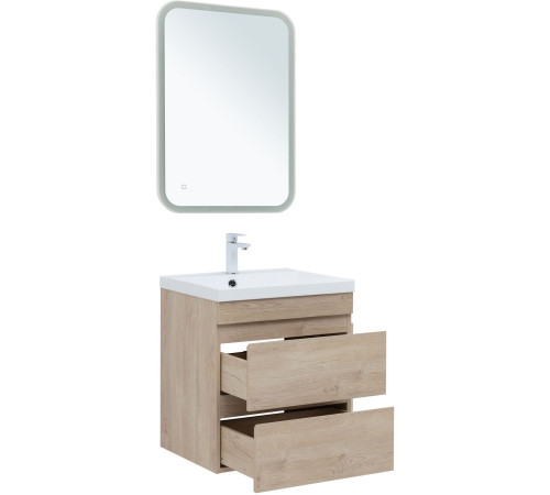 Тумба под раковину Aquanet Нота New 60 дуб светлый