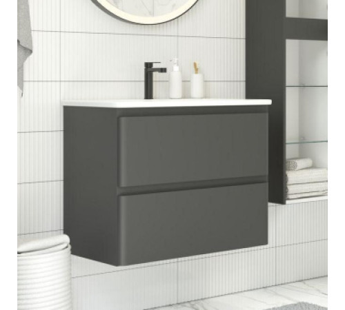 Тумба под раковину Aquanet Эмбер 60 черный матовый