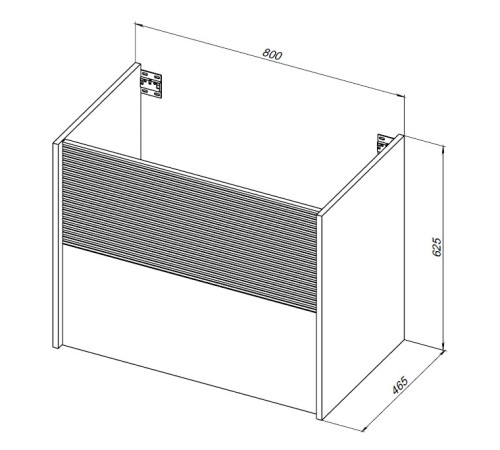 Тумба под раковину Aquanet Вита 80 белый матовый