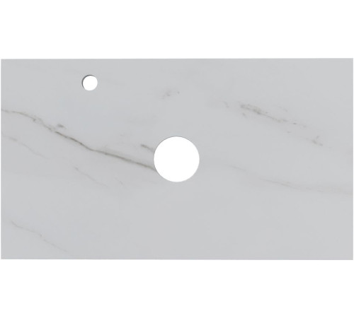 Столешница Aquanet Flat 80 мрамор, с отв. слева