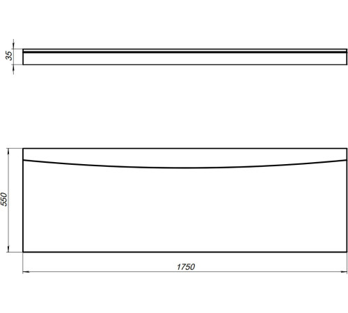 Фронтальный экран Aquanet Bright 175