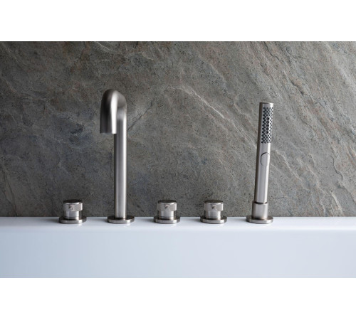 Смеситель на борт ванны Allen Brau Priority 5.31007-BN (с внутренней частью) никель браш