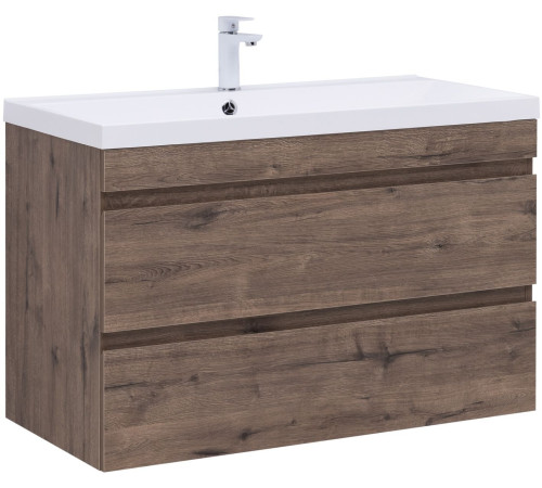 Тумба под раковину Aquanet Нота New 100 дуб веллингтон табак