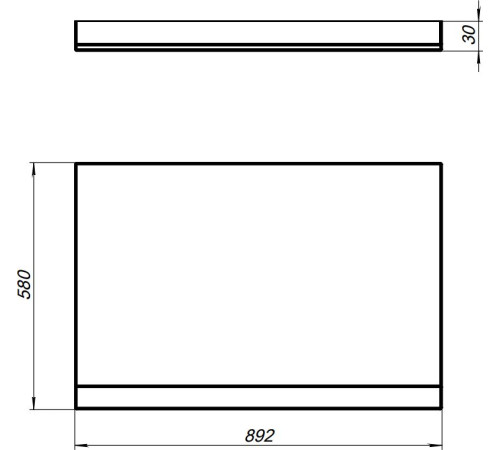 Боковой экран Aquanet Palma 90 L