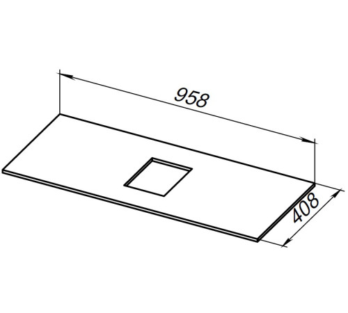 Столешница Allen Brau Priority 100 1.31011.GR-S графит структ