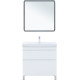 Тумба под раковину Aquanet Слим 80 напольная, белый сатин