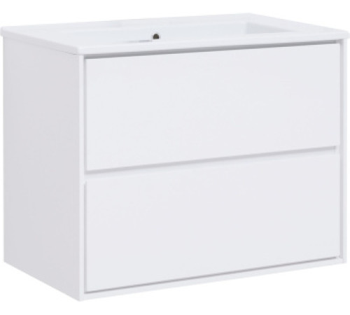 Тумба под раковину Aquanet Милан 85 белый глянец