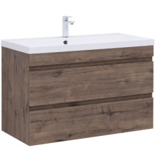 Тумба под раковину Aquanet Нота New 100 дуб веллингтон табак