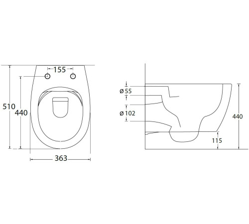 Унитаз с инсталляцией Allen Brau Fantasy 4.11004.20/8.9466.0.000.000.1 белый глянец